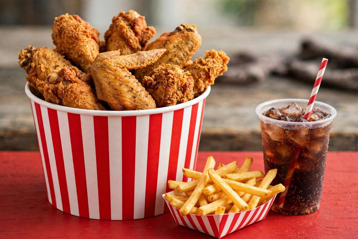 KFC Mighty Bucket for One price South Africa 2026 - chicken bucket with chips and drink